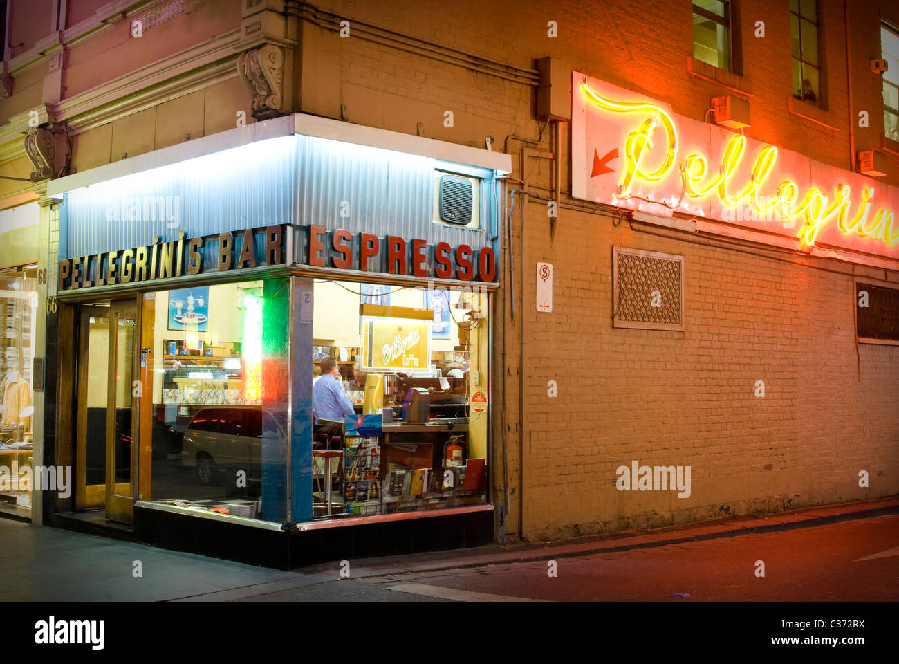 Pellegrini's Espresso Bar Stock Photo - Alamy