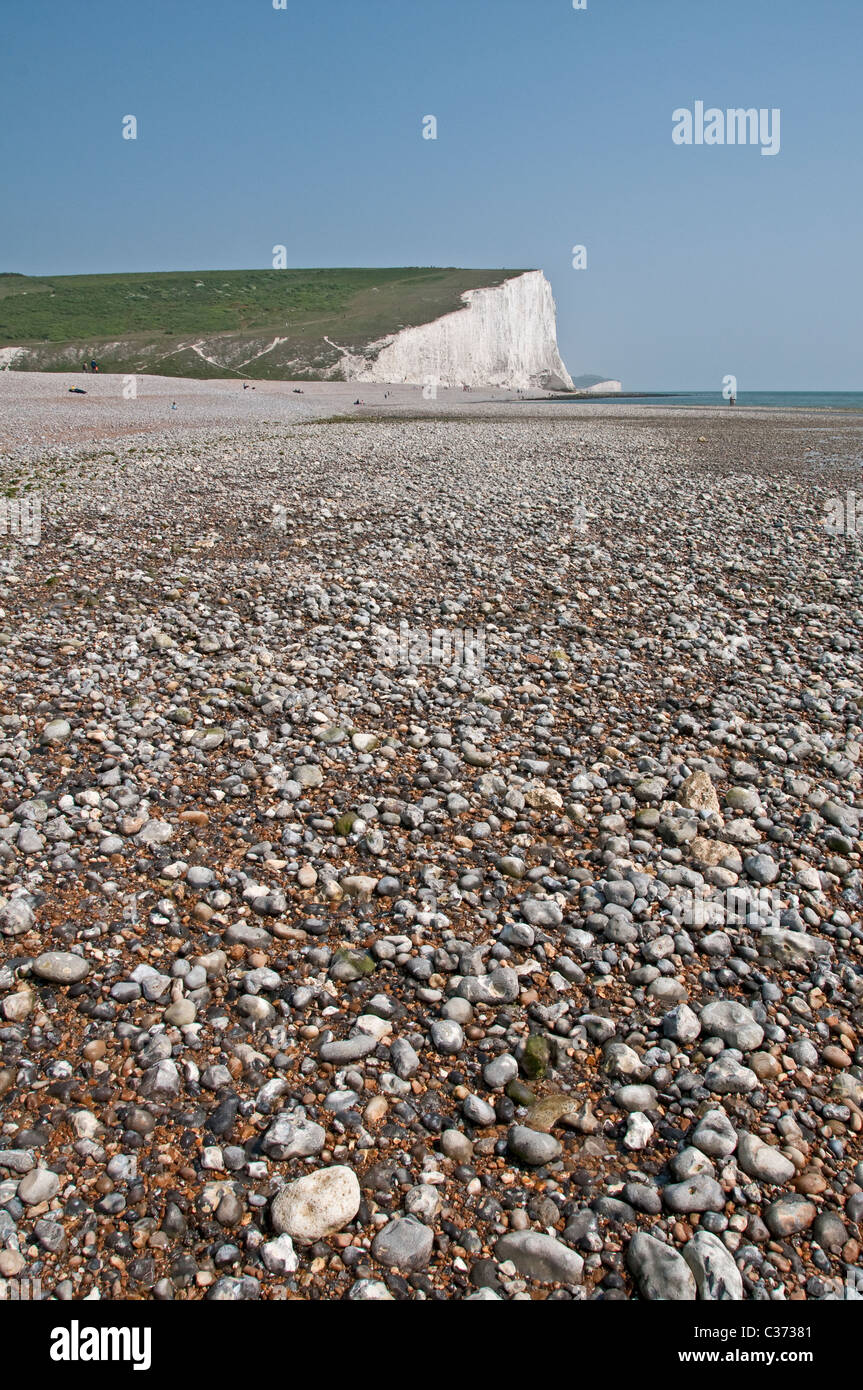 Chalk Cliffs, Seven Sisters, Sussex, England Stock Photo