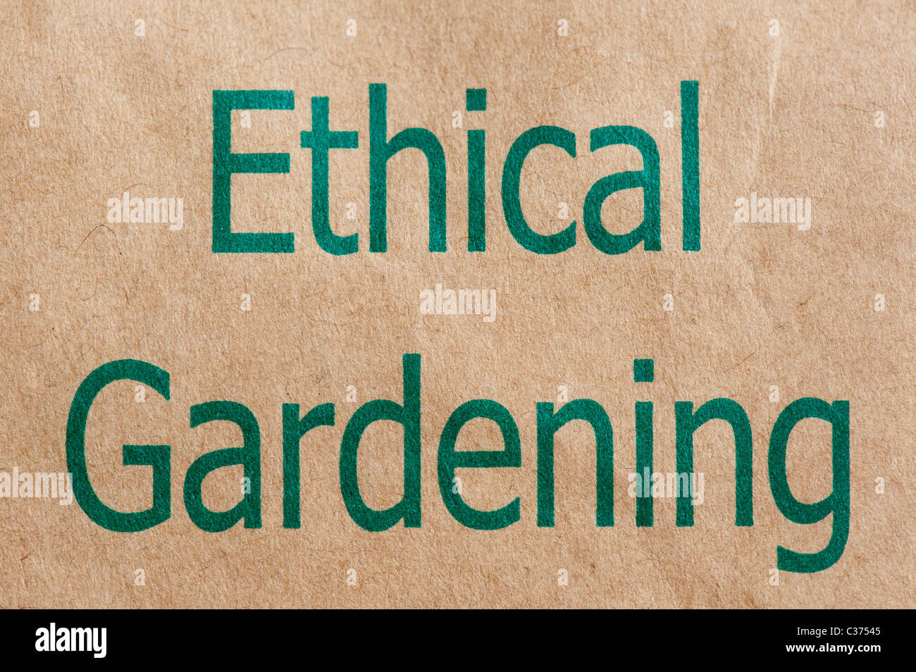 Ethical gardening product package labeling on a slug repellent product. UK Stock Photo