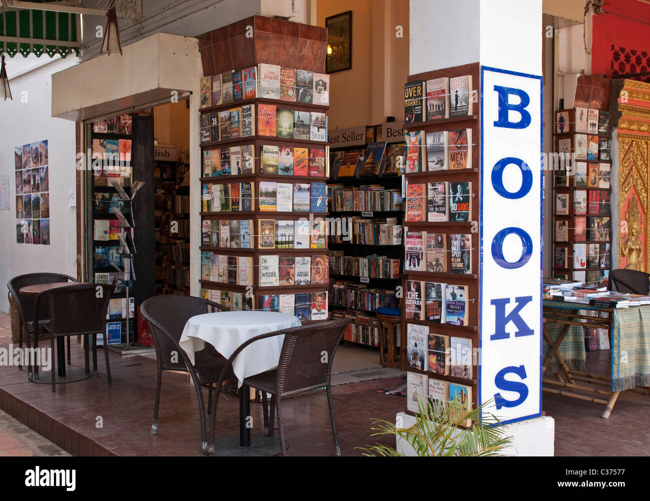 "D's selling secondhand books in Siem Reap, Cambodia Stock