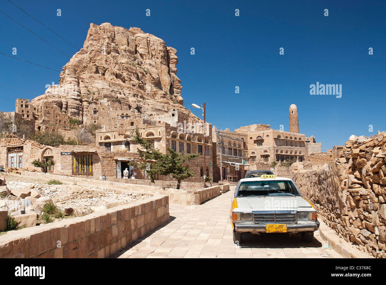 taxi in shibam village near sanaa yemen Stock Photo