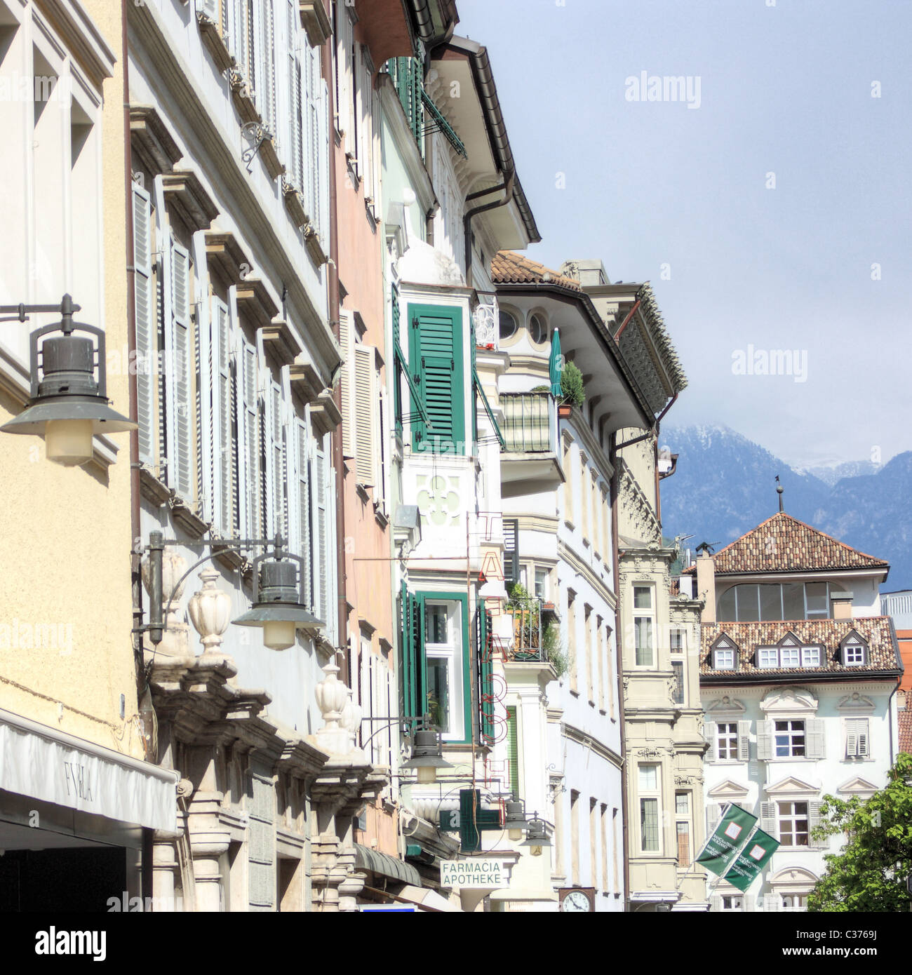 Bozen / Bolzano old town, Italy Stock Photo