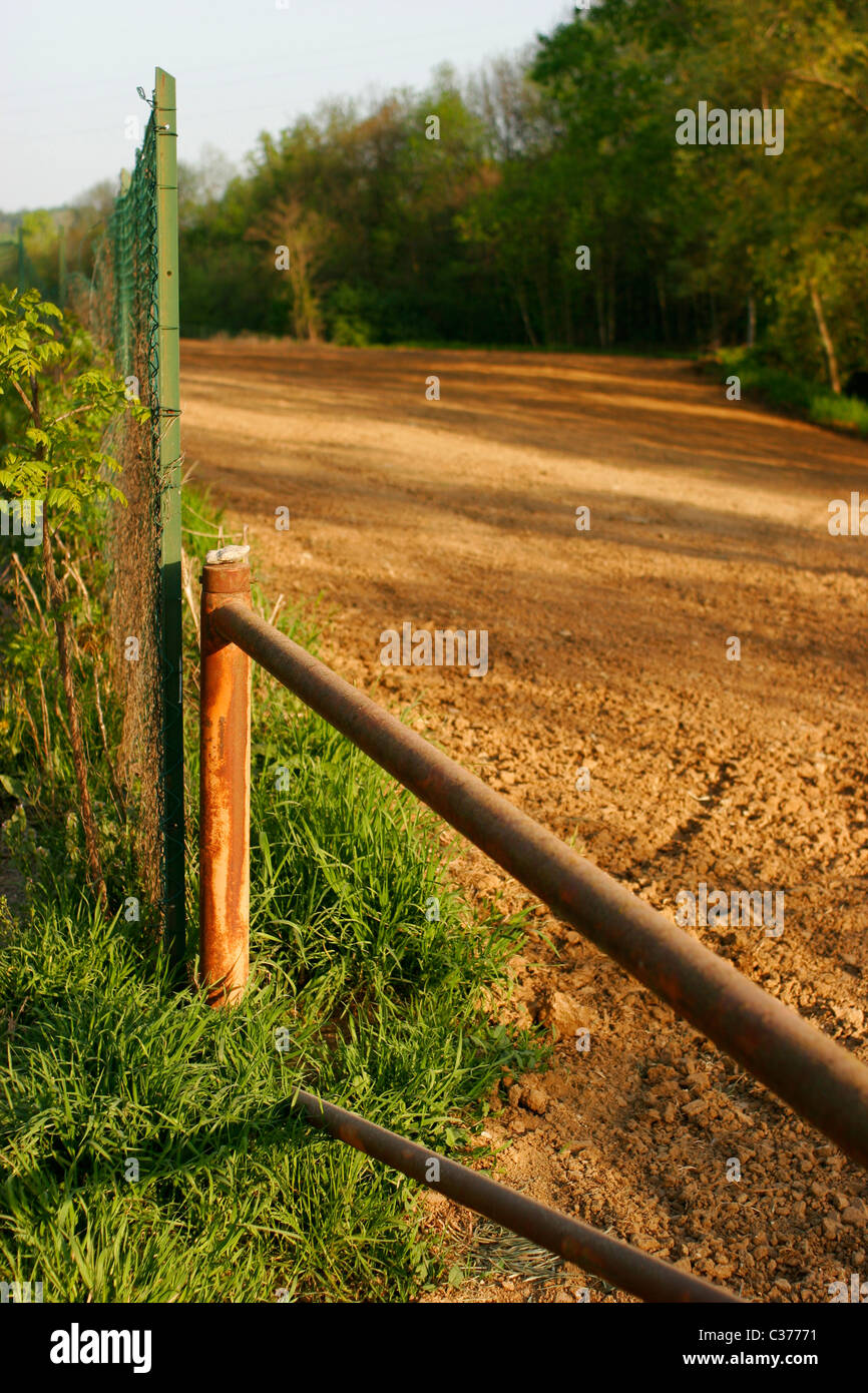 Agricultural field and private property in Northern Italy. Pecetto Torinese, Torino. Stock Photo