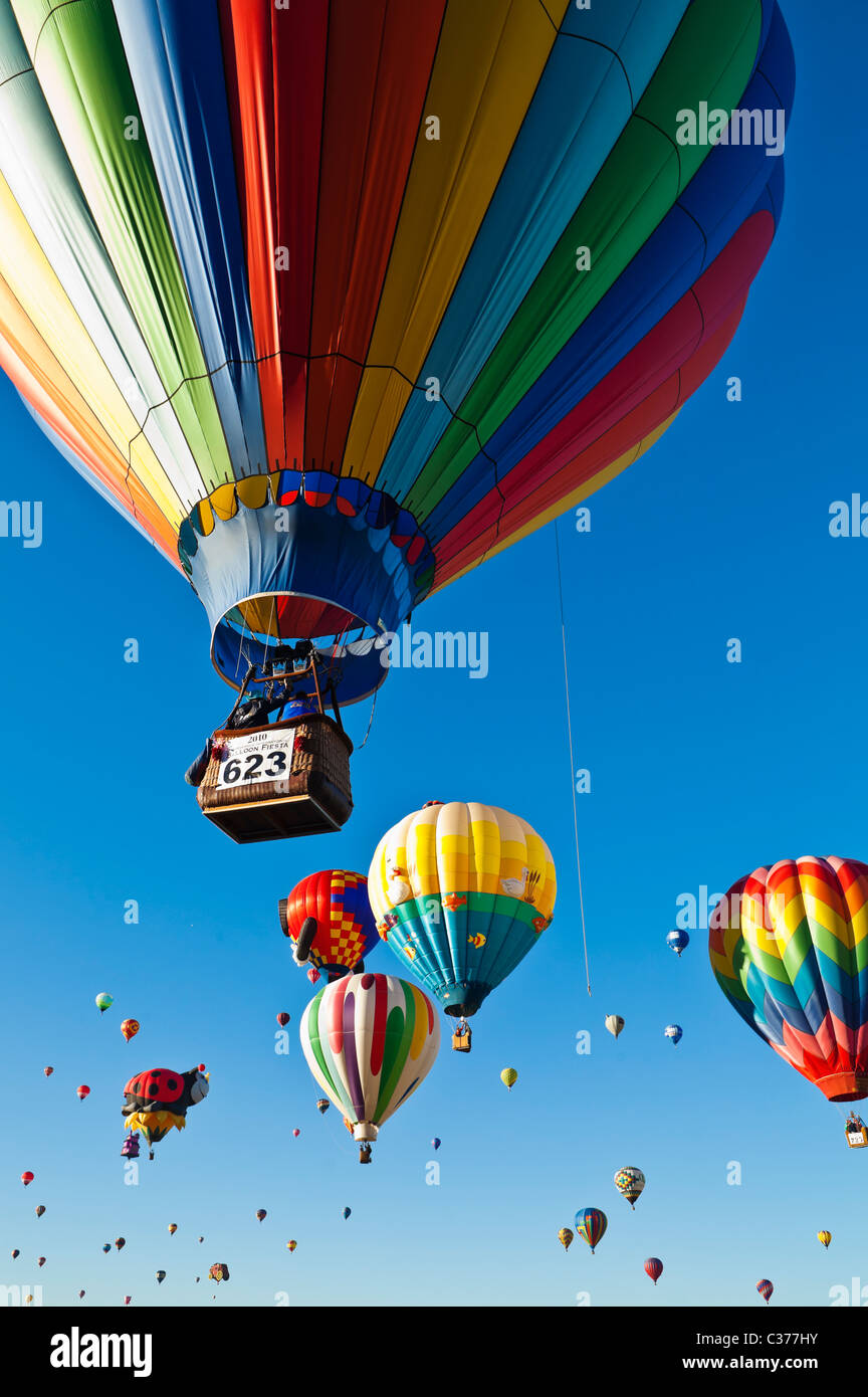 Hot air Balloon Fiesta, October, 2010. Albuquerque, New Mexico, USA. Stock Photo