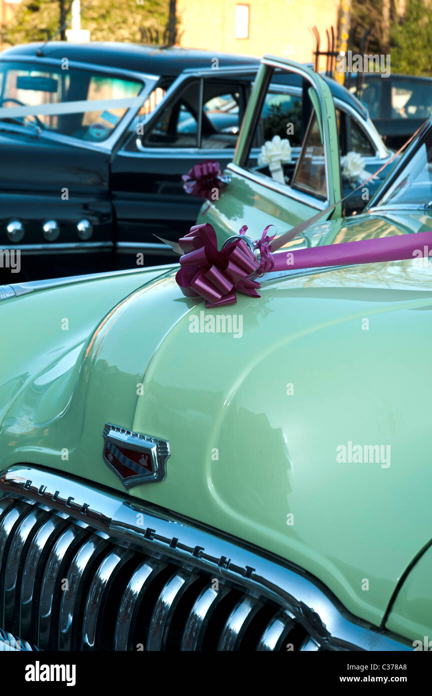 Old American Buick Vintage Car Used For A Wedding Car With Detail
