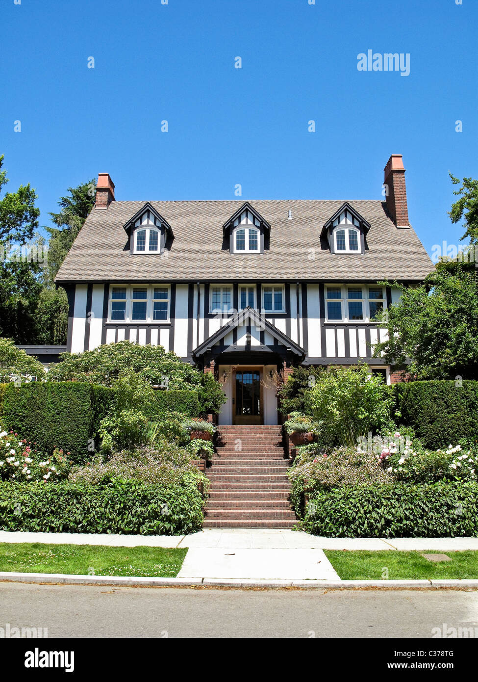 tudor style house Stock Photo