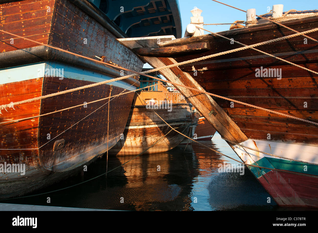 Wooden ship moored at the quay Stock Photo - Alamy