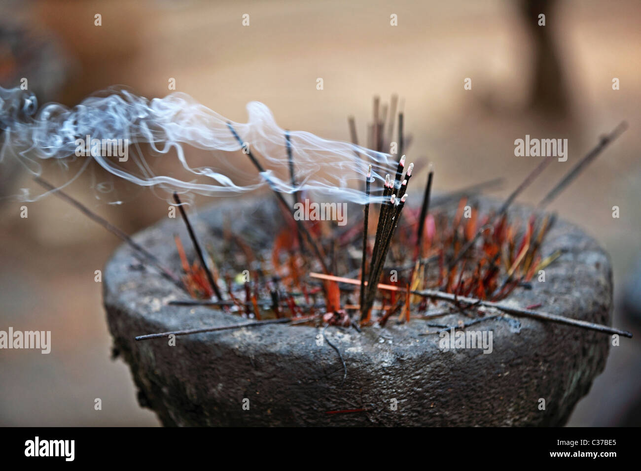 incense sticks at the temple in Sri Lanka Asia Stock Photo Alamy