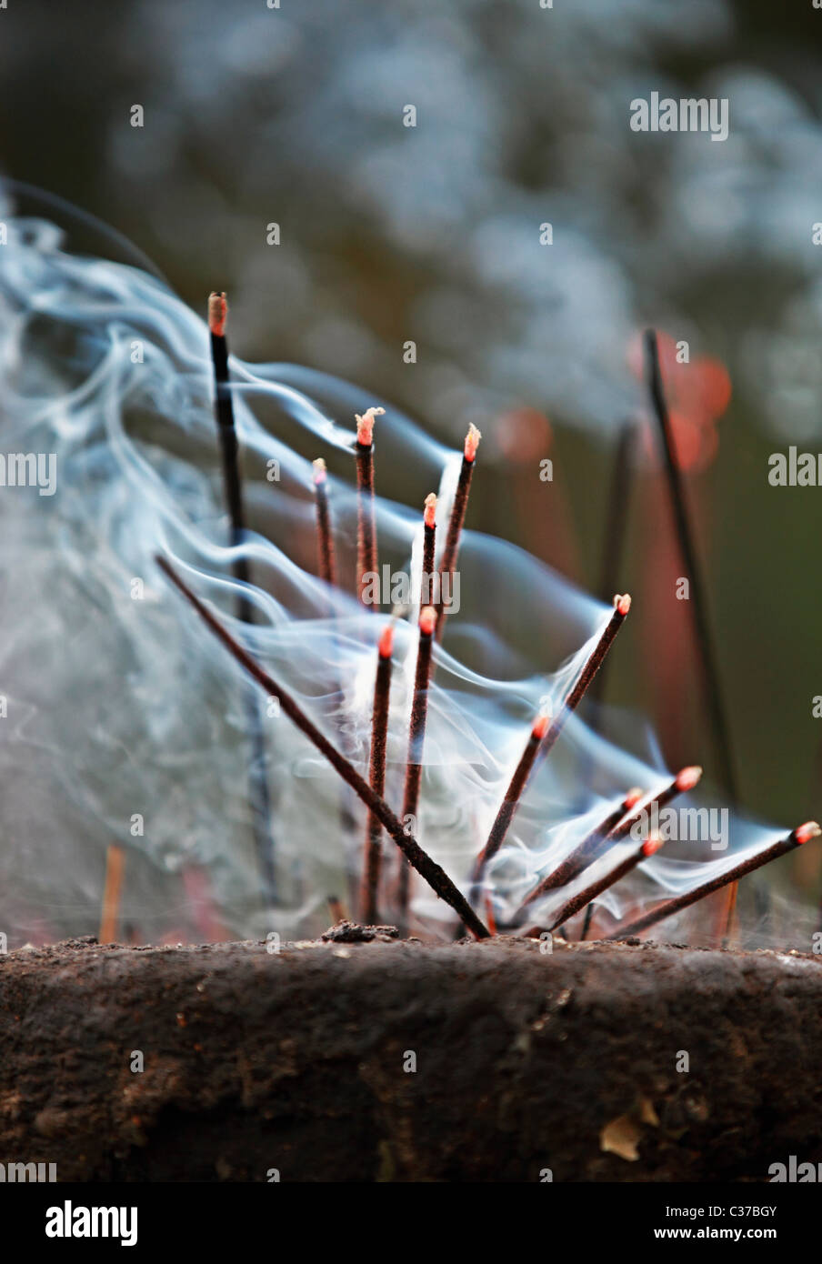 incense sticks at the temple in Sri Lanka Asia Stock Photo Alamy