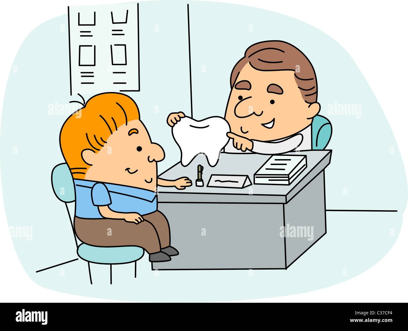 Illustration of a Dental Hygienist at Work Stock Photo Alamy