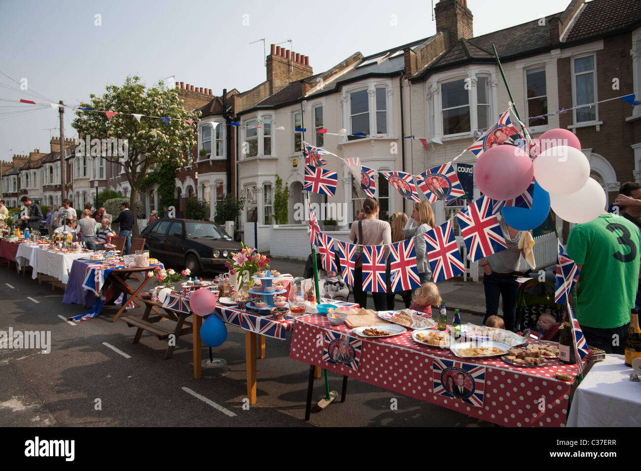 Wedding of Prince William and Kate Middleton Street Party Wandsworth