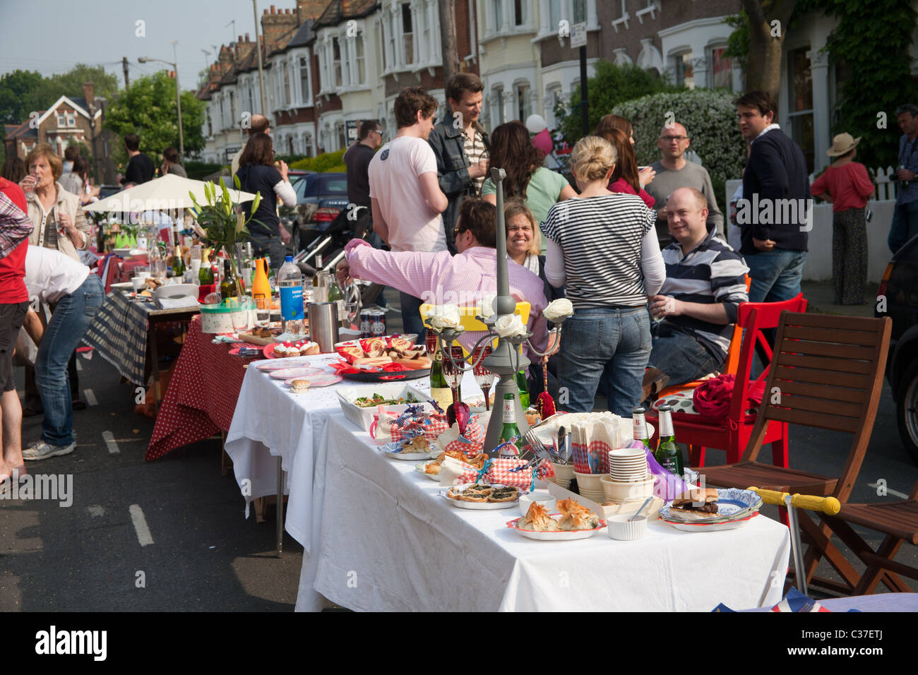 Wedding of Prince William and Kate Middleton Street Party Wandsworth