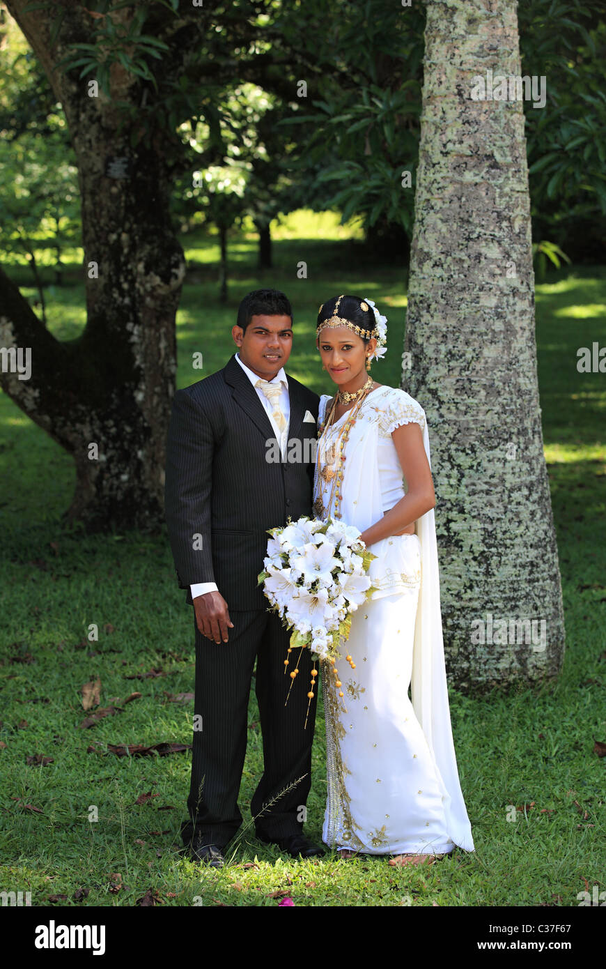 Wedding ceremony with traditional dress in Sri Lanka Asia Stock Photo -  Alamy