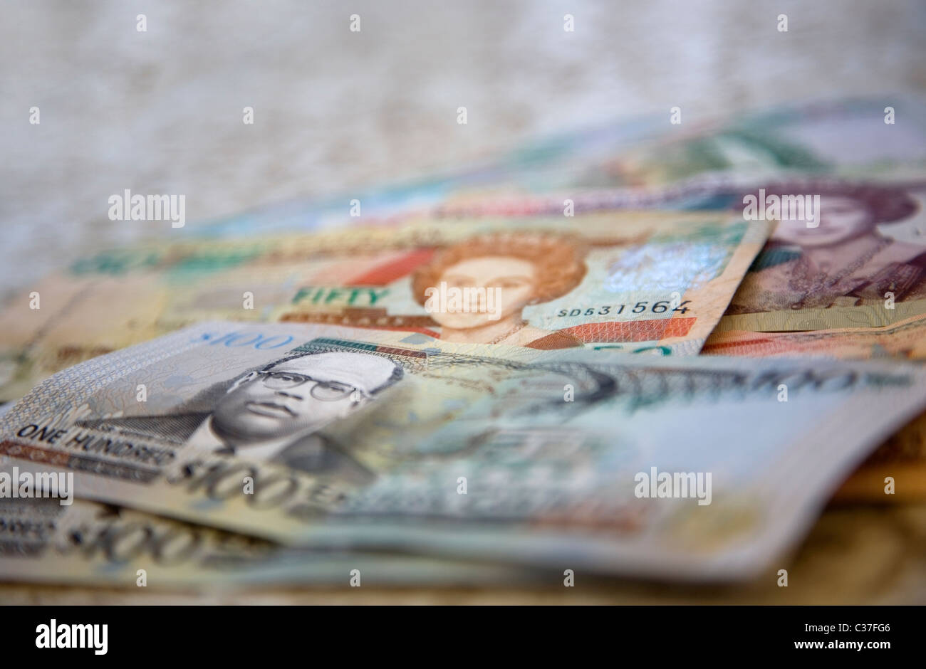 Eastern Caribbean Dollars - Antigua Stock Photo