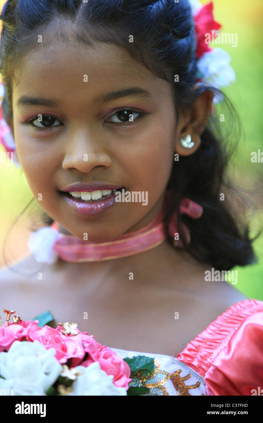 Wedding ceremony with traditional dress in Sri Lanka Asia Stock Photo