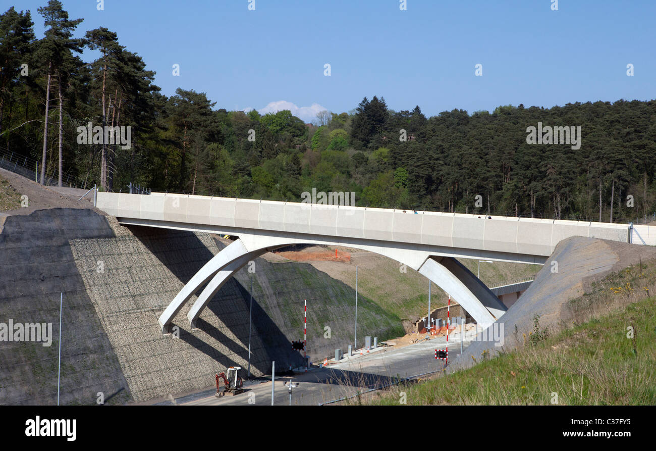 Miss James' Bridge across the new A3 at Hindhead Surrey, just south of the Southern entrance to