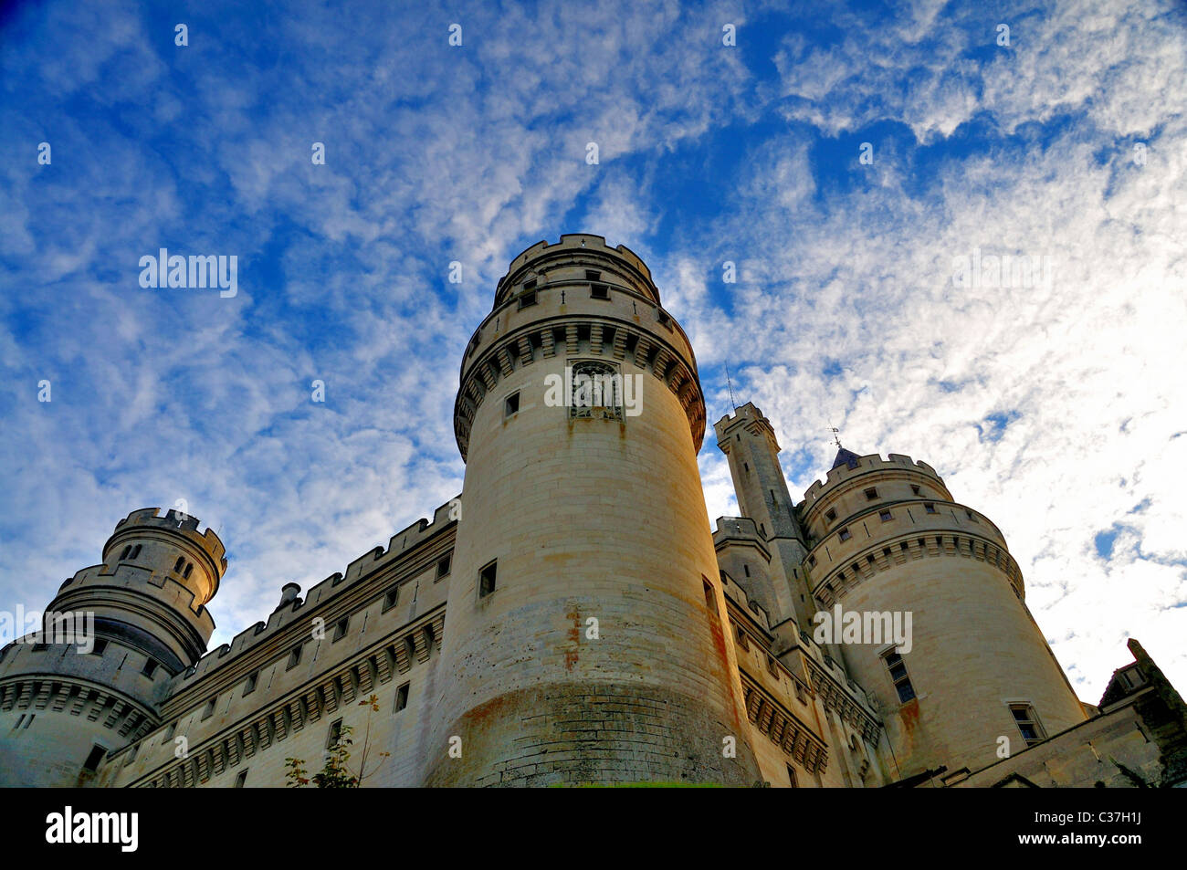 Castle in France - Tourist attraction of (used in BBC's Merlin TV Programme) Stock Photo