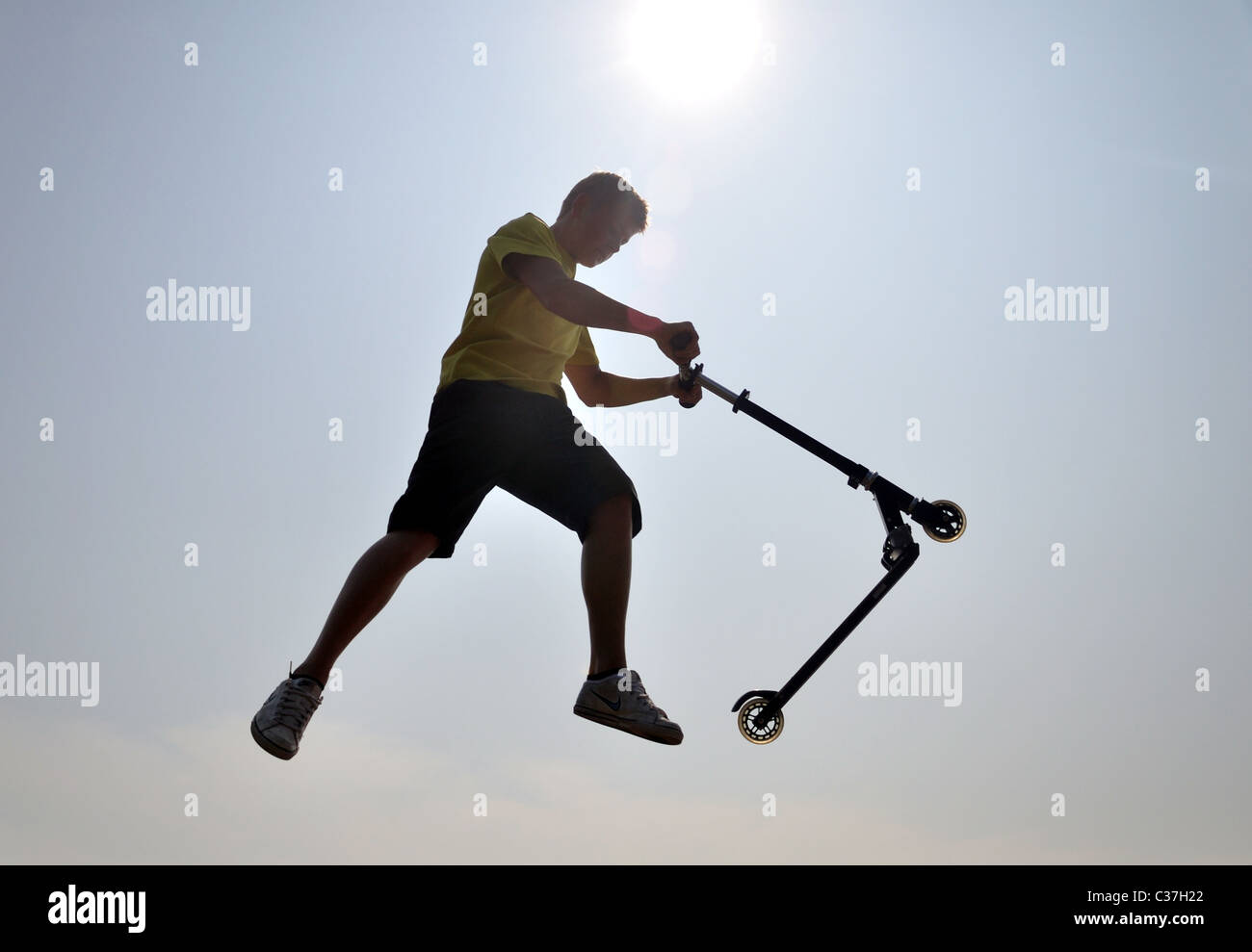 Stunt Scooter Jump High Resolution Stock Photography and Images Alamy