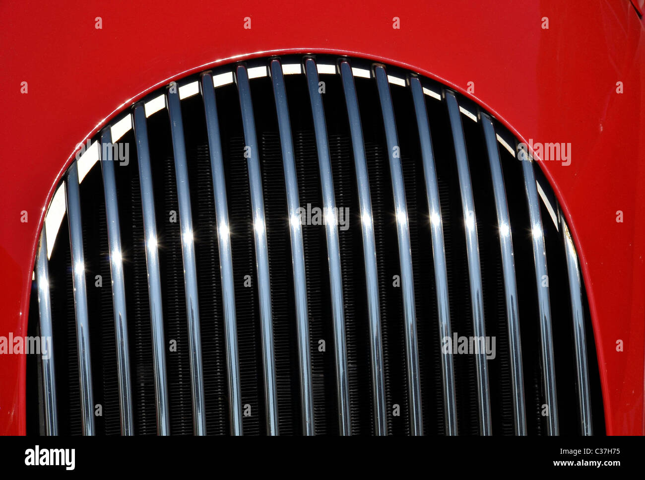 sports car front grill Stock Photo Alamy