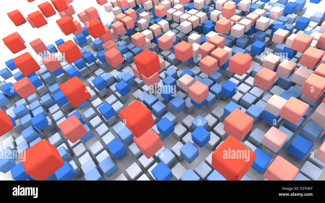 3d render of abstract box background Stock Photo