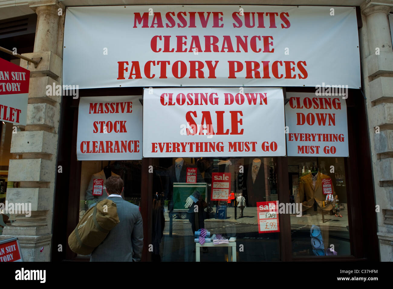 London, England, People, Small Business Having Clearance Sale, Sign