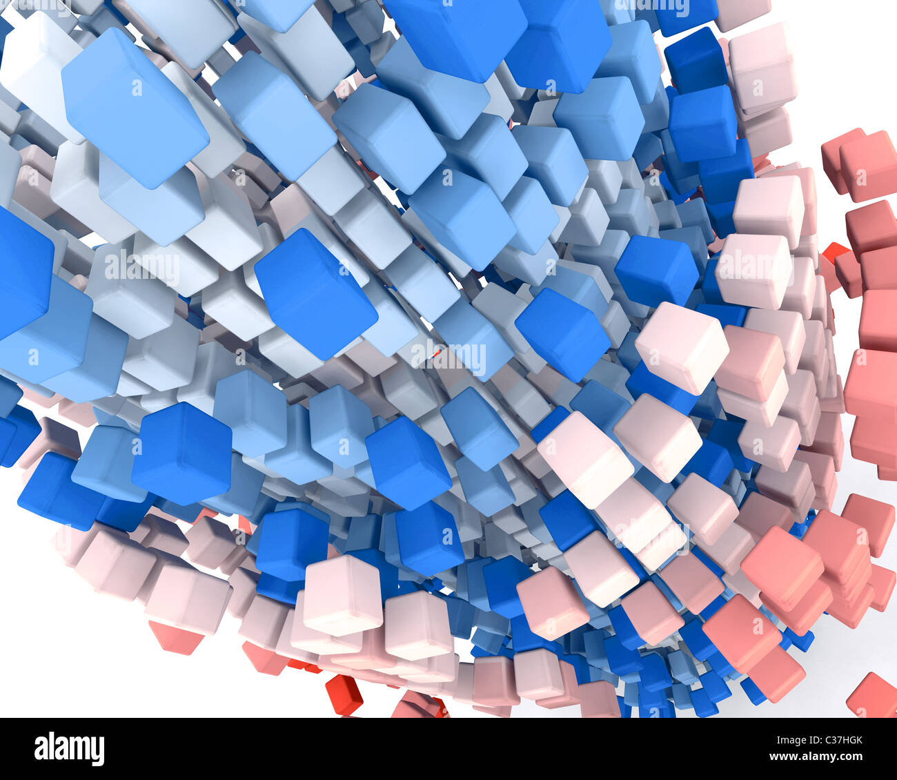 3d render of abstract box background Stock Photo