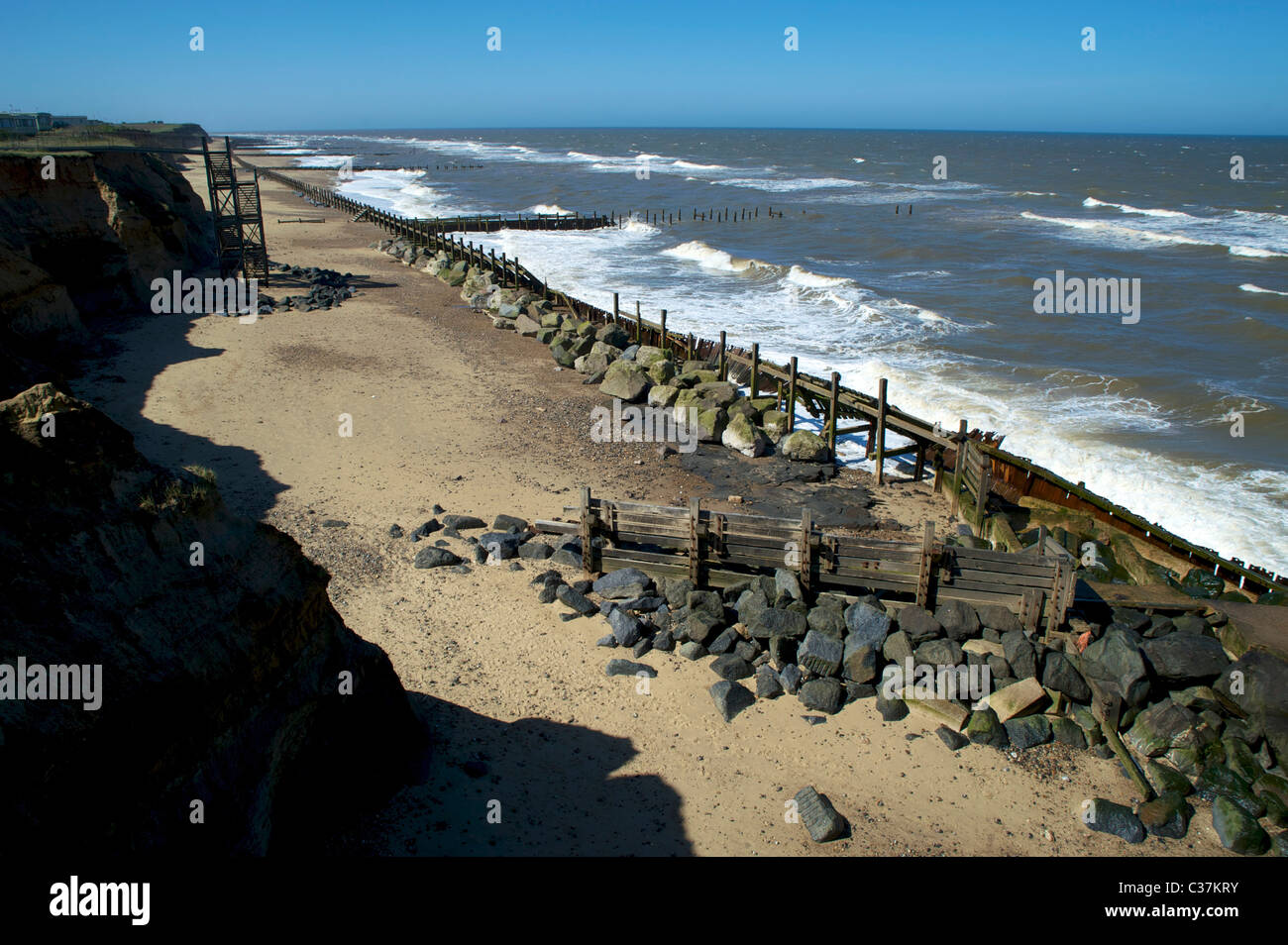 Coastal Erosion at Happisburgh, Norfolk Stock Photo - Alamy