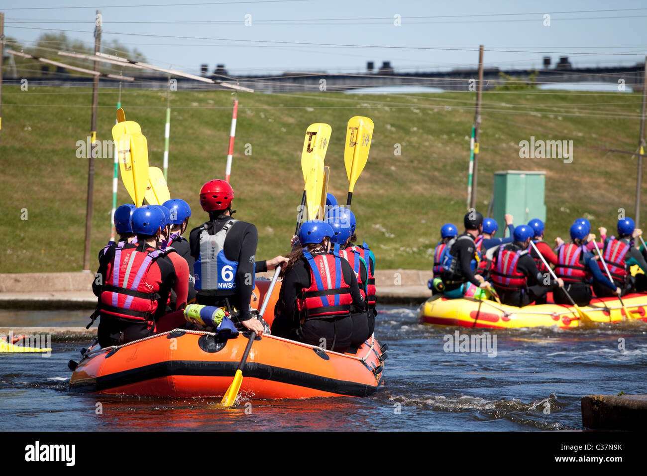 White water rafting at National Water Sports Centre, Holme Pierrepoint
