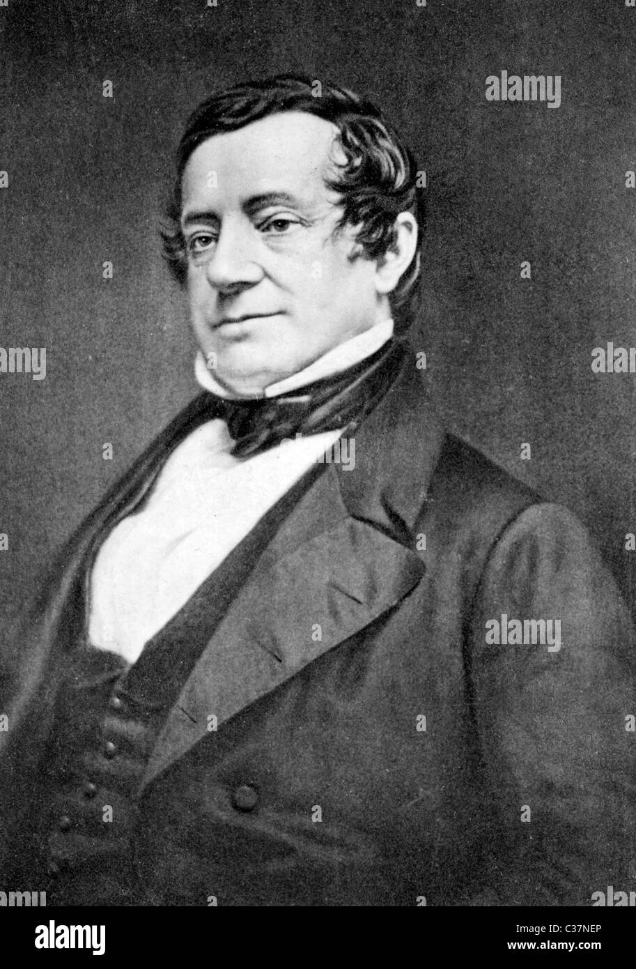 Washington Irving, American author, essayist, biographer and historian. Stock Photo