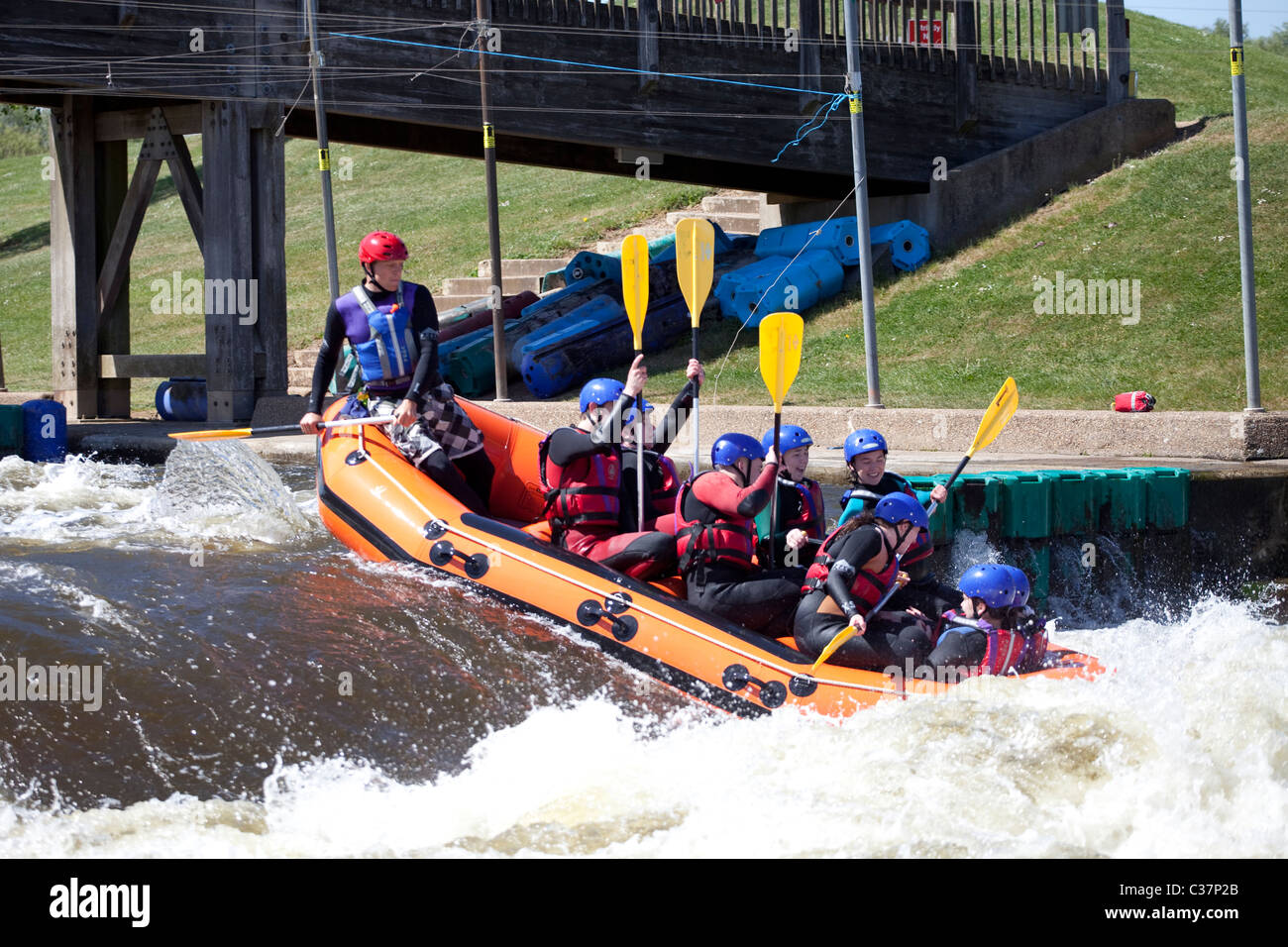 White water rafting at National Water Sports Centre, Holme Pierrepoint