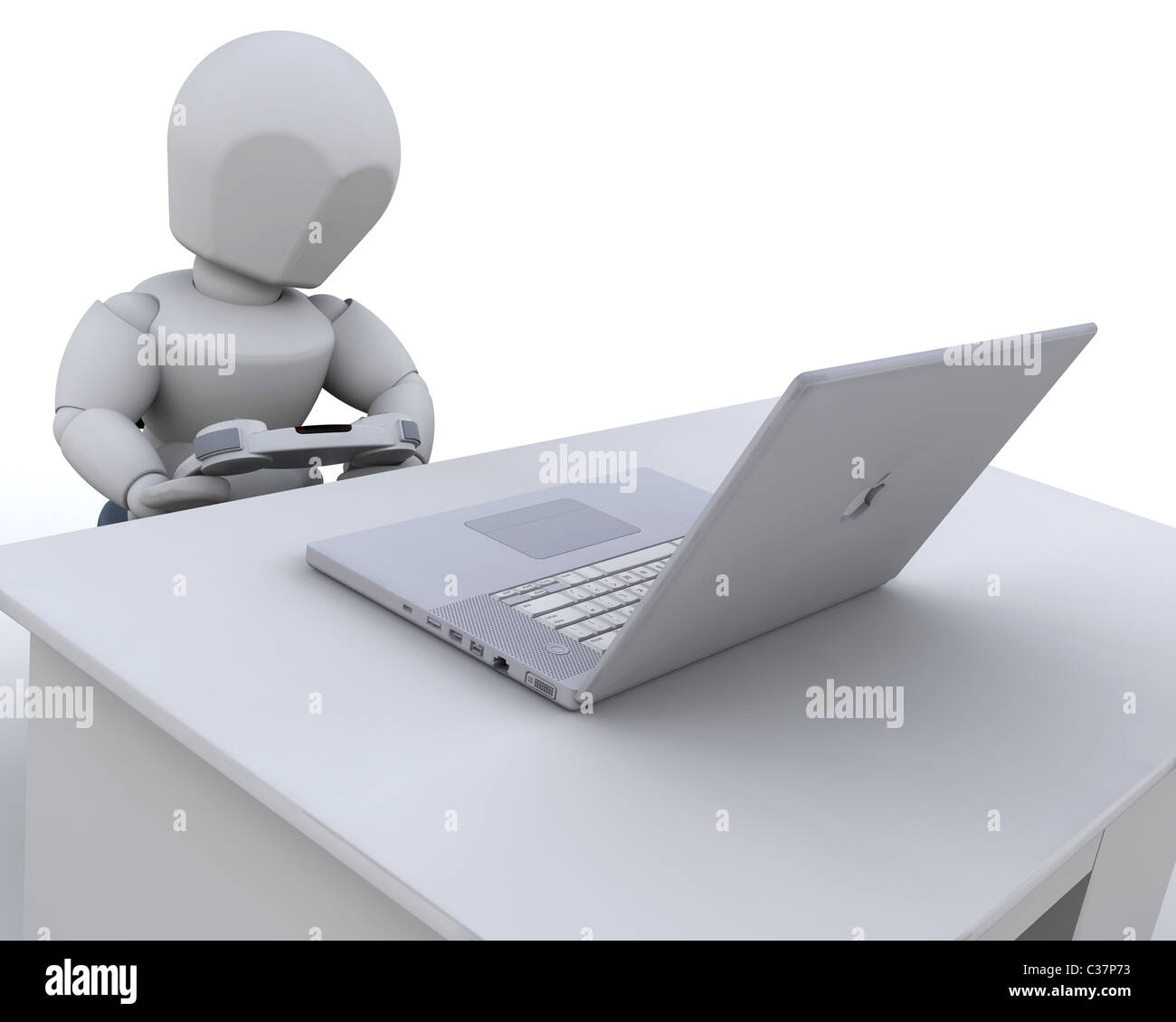 Computer. Man Model 3d man computer hi-res stock photography and images - Alamy
