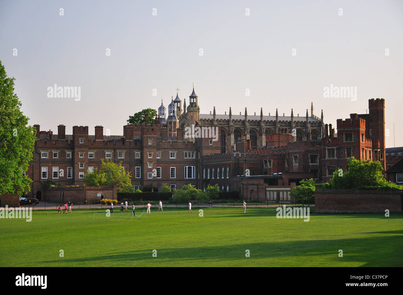 Eton College showing playing fields, Eton, Berkshire, England, United Kingdom Stock Photo