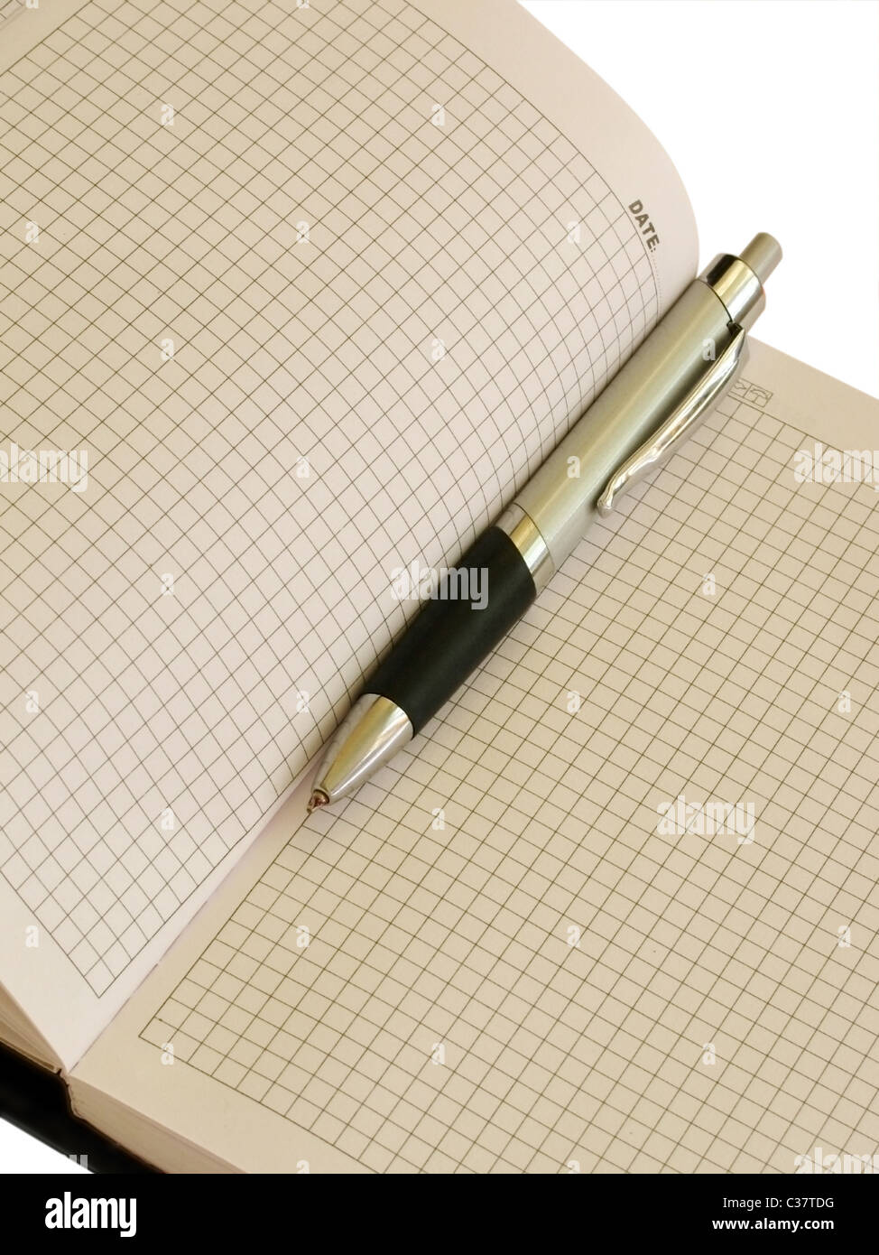 pen in notebook Stock Photo Alamy
