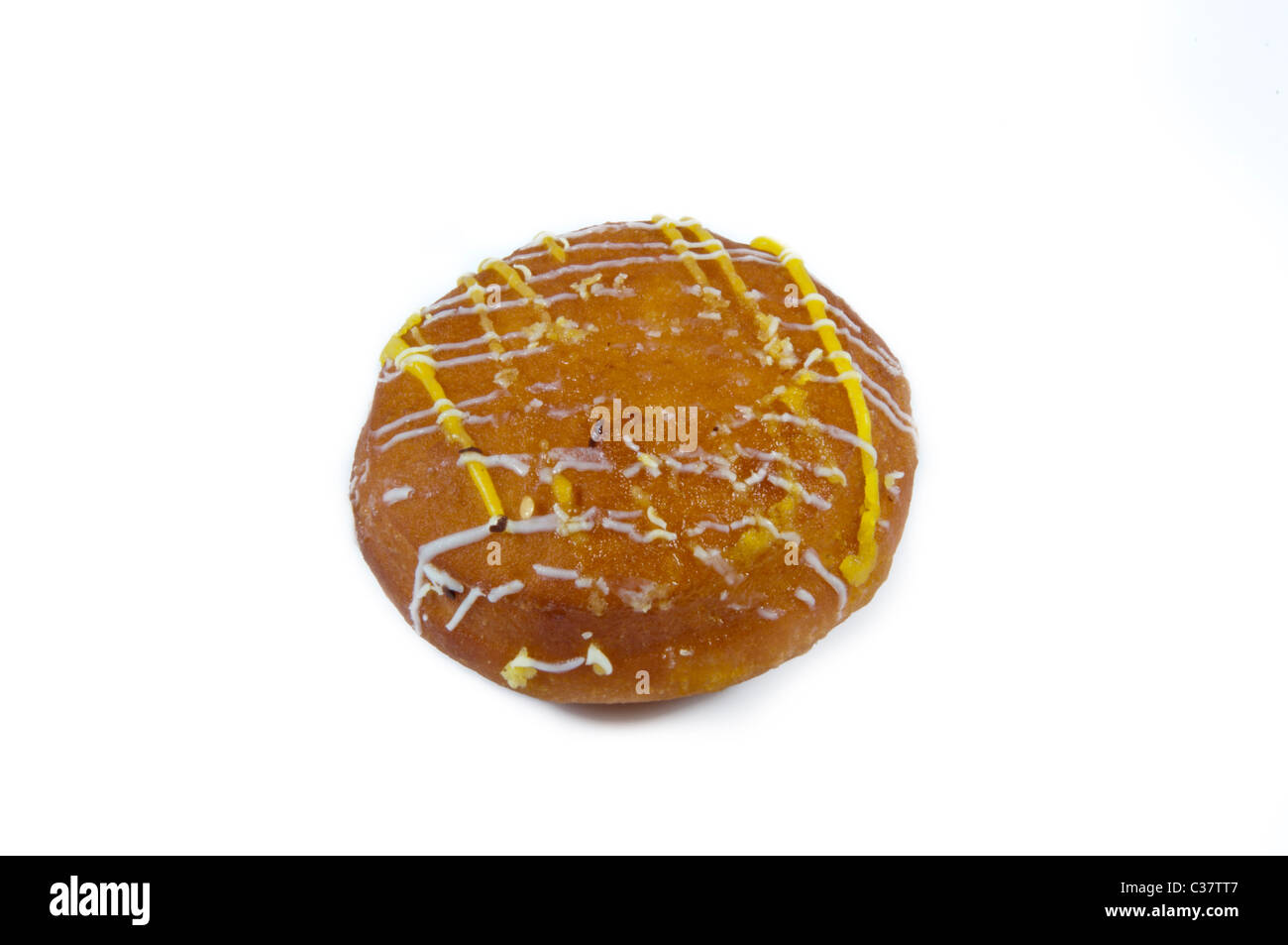 Sugar coated  donut in white background Stock Photo
