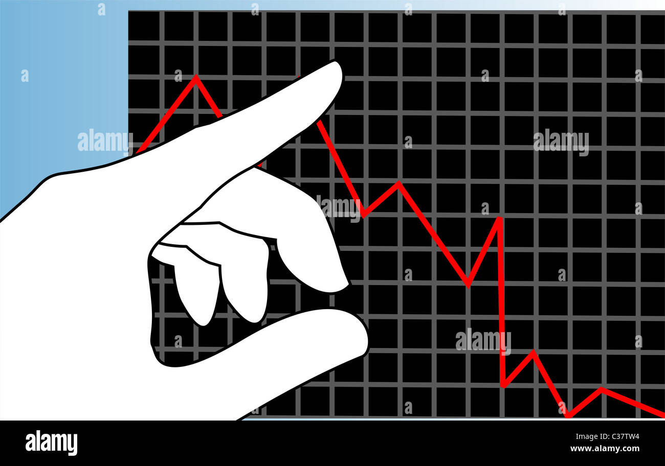 True Hand Graph graph and hand Stock Photo - Alamy