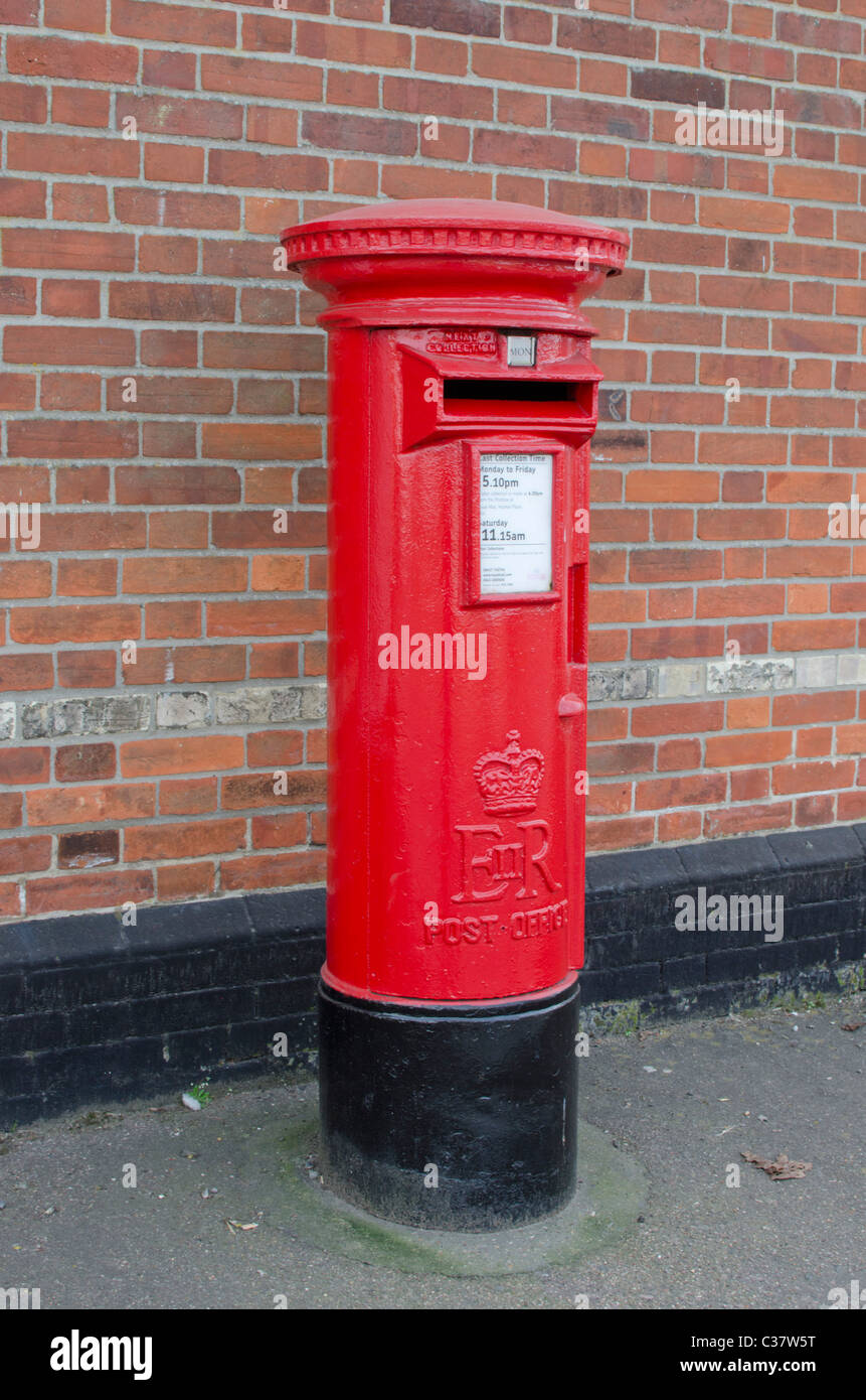 A British Royal Mail postbox located in Diss, Norfolk, England, UK