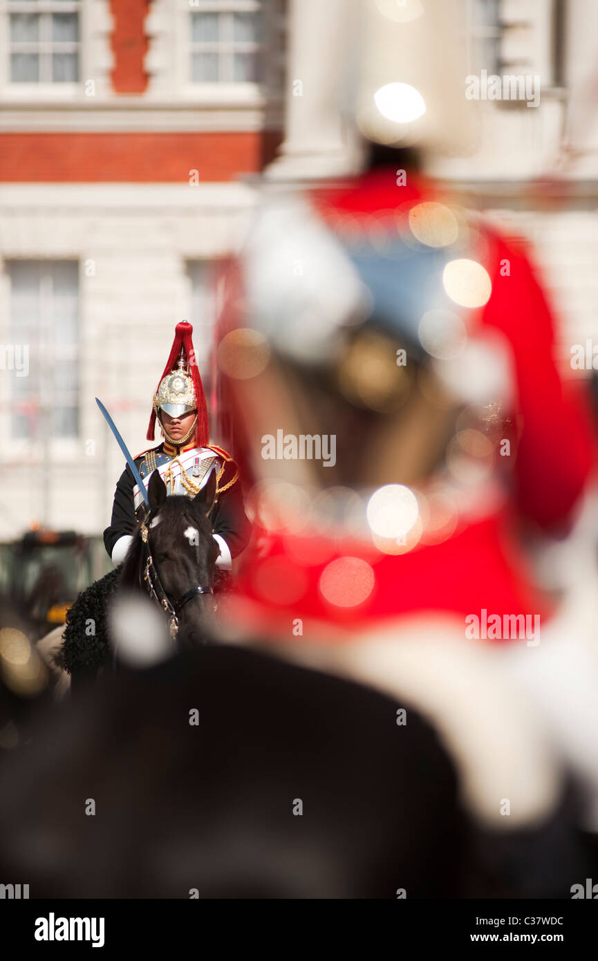 Changing of the Guard at Horse Guards Parade in central London Stock Photo