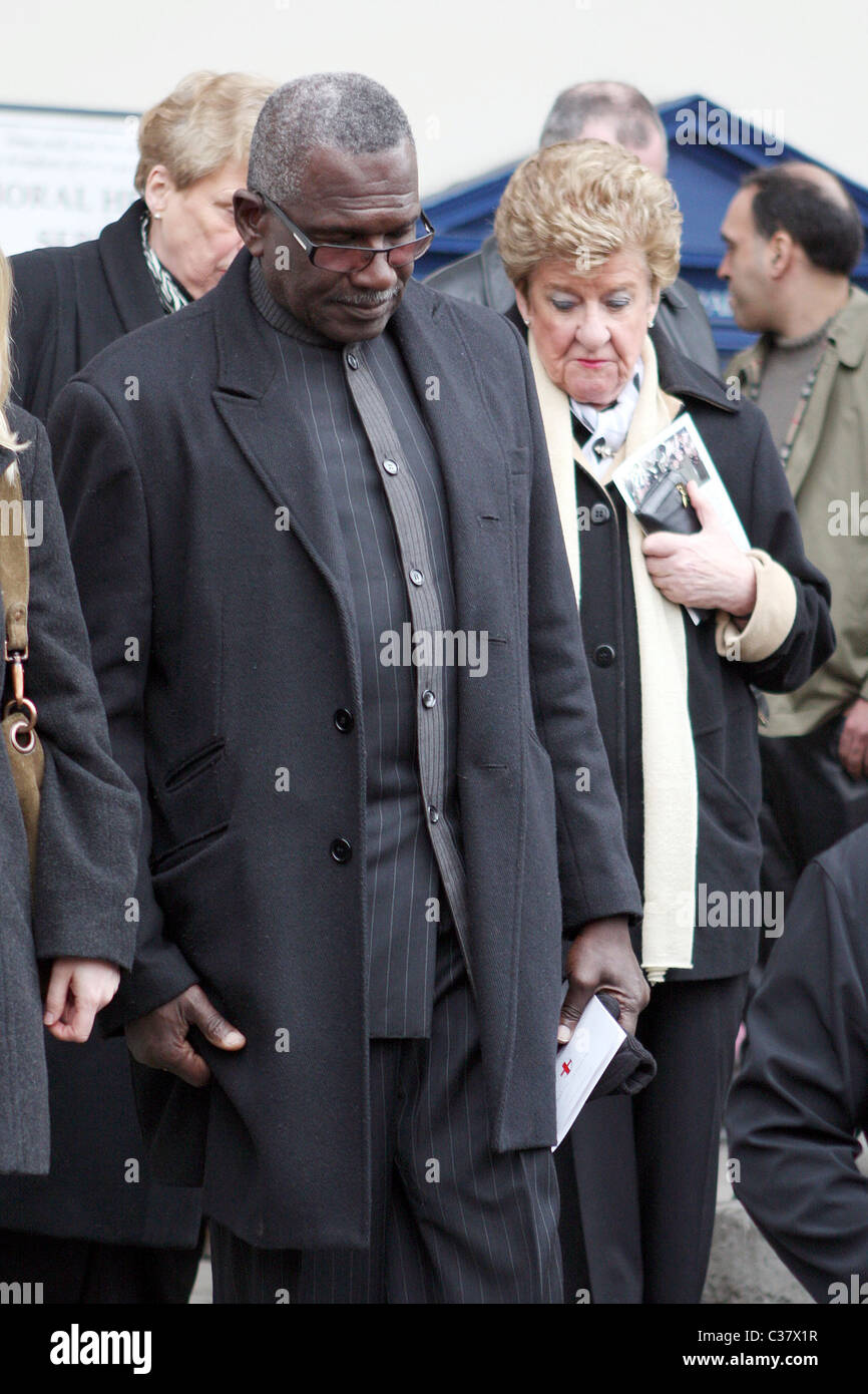 Rudolph Walker The Funeral of Wendy Richard held at St Mary's Church