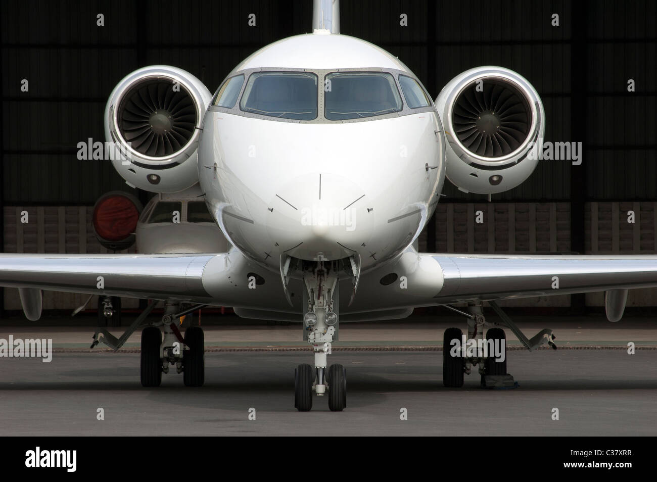 Bombardier Challenger 300 business jet, Manila, Philippines Stock Photo