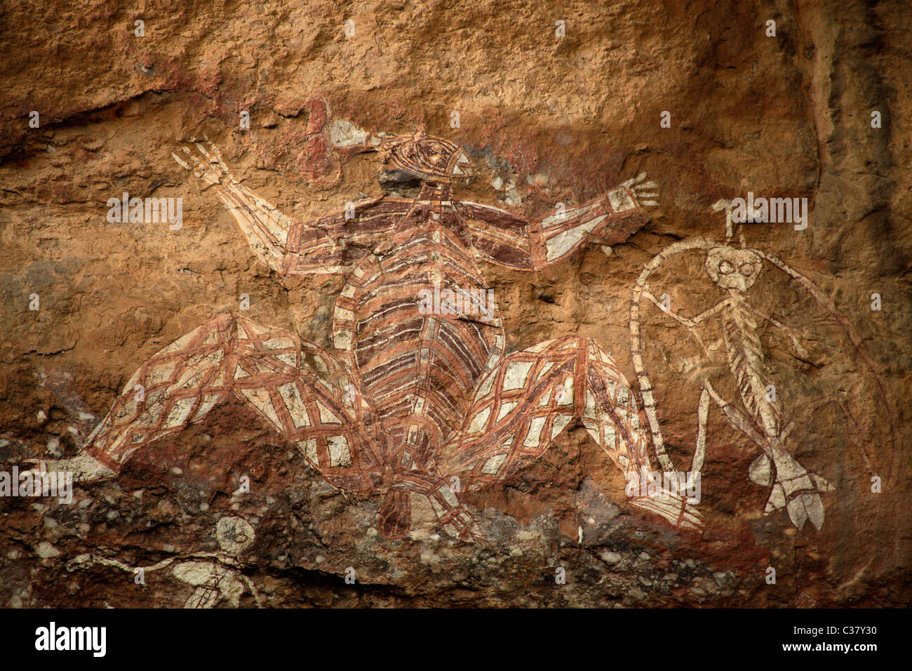 Aboriginal rock art on Nourlangie Rock Kakadu Nationalpark near