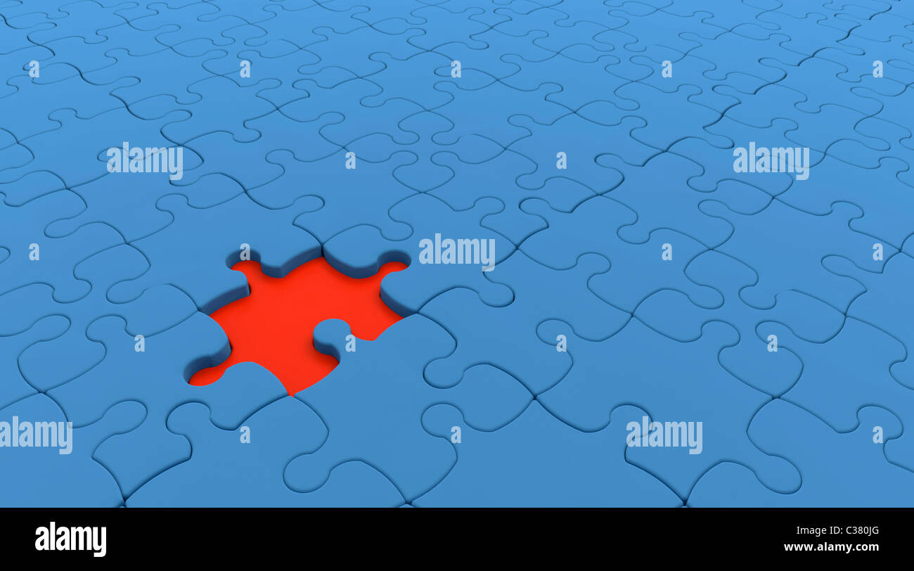 3D RENDER OF JIGSAW PUZZLE Stock Photo - Alamy