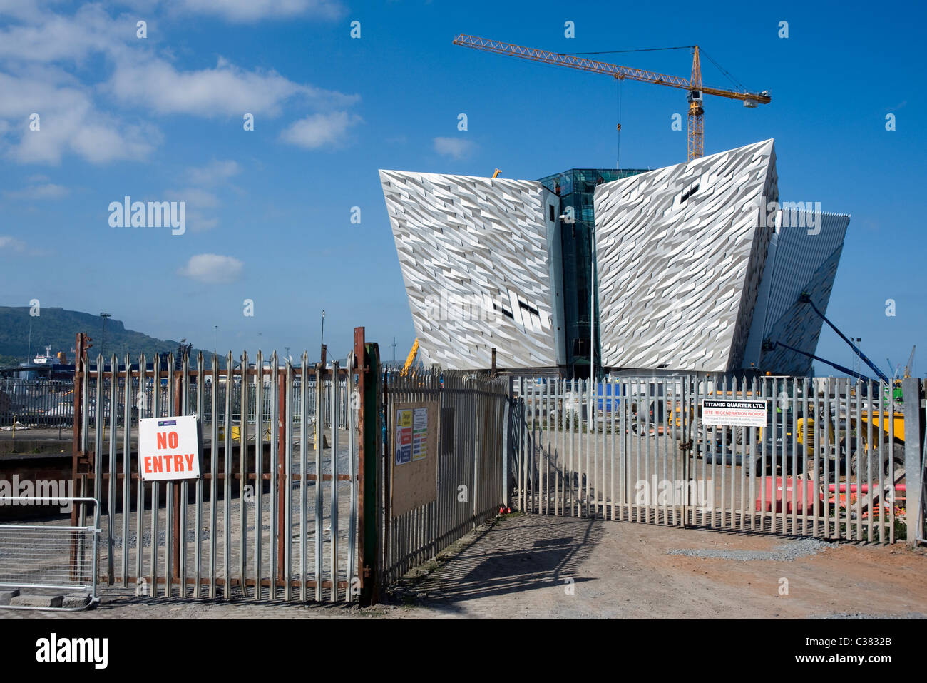 Construction site of the new Titanic Museum, Titanic Quarter, Belfast. Stock Photo