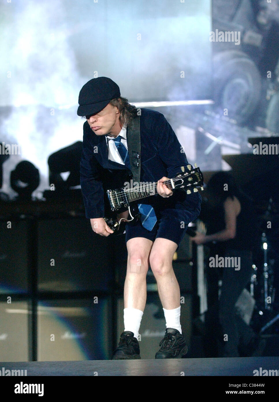 Angus Young AC/DC perform at the Ahoy stadium during their Black Ice ...