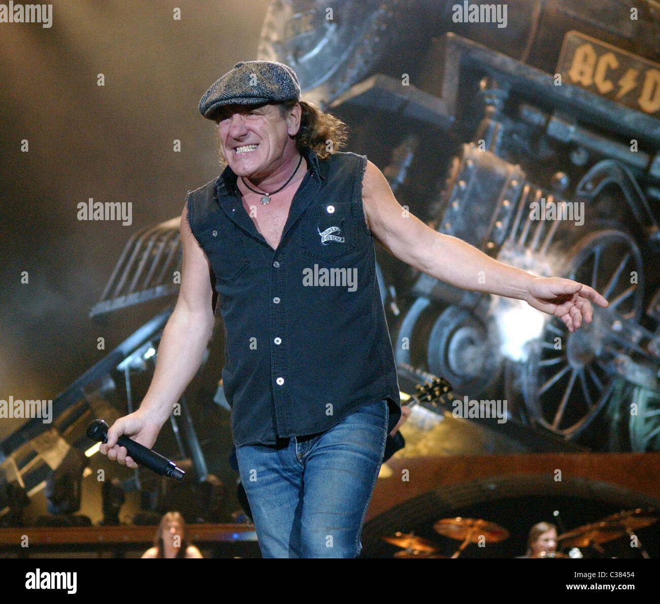 Brian Johnson AC/DC perform at the Ahoy stadium during their Black Ice ...