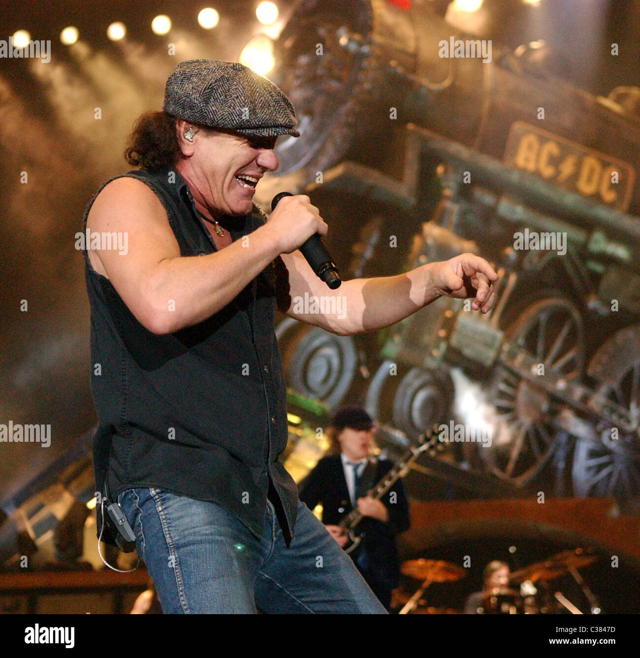 Brian Johnson AC/DC perform at the Ahoy stadium during their Black Ice ...
