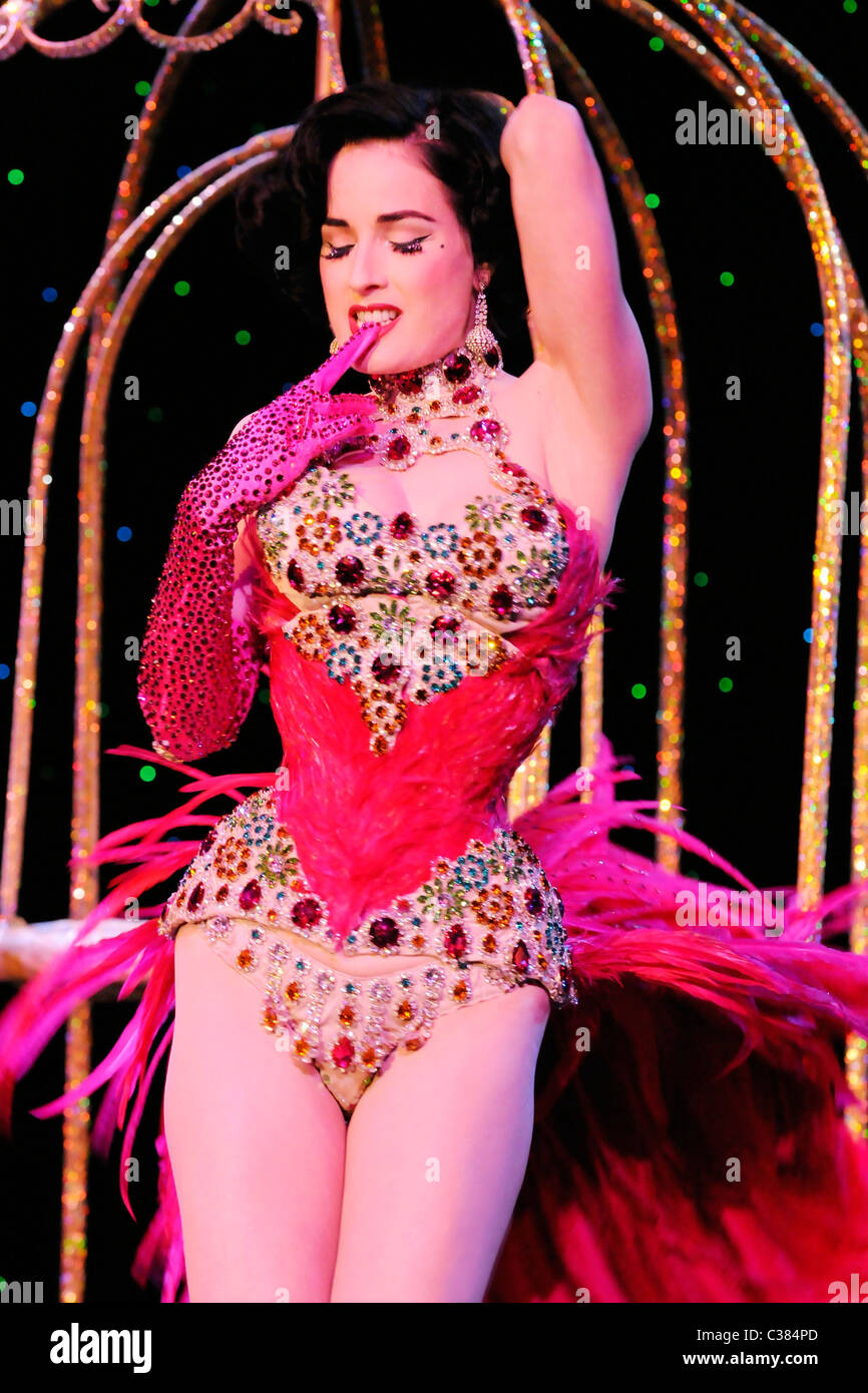 Dita Von Teese performing live at the Triple Door Seattle, Washington ...