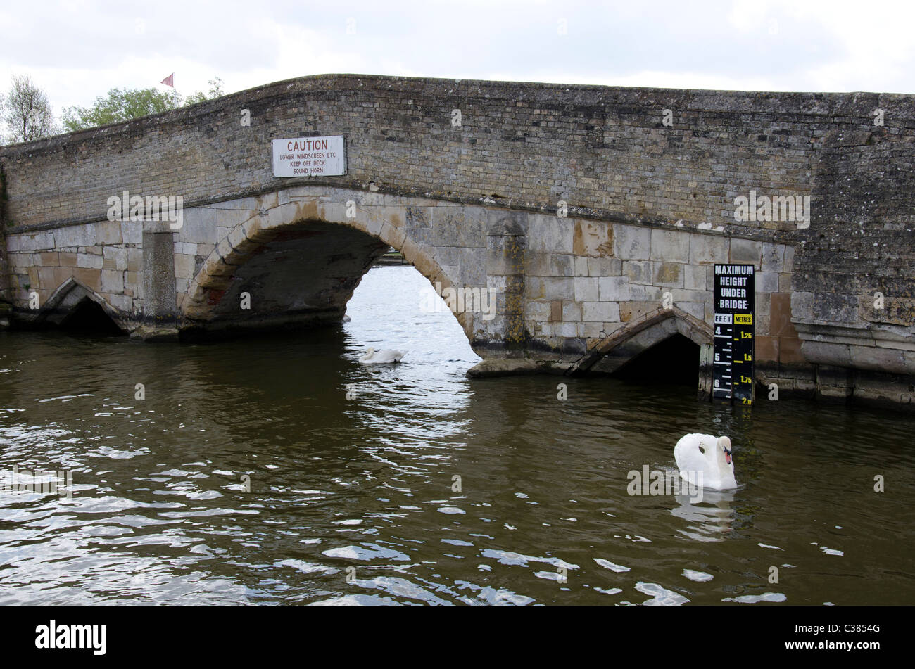 Potter Heigham Bridge on the Norfolk Broads, East Anglia, England Stock