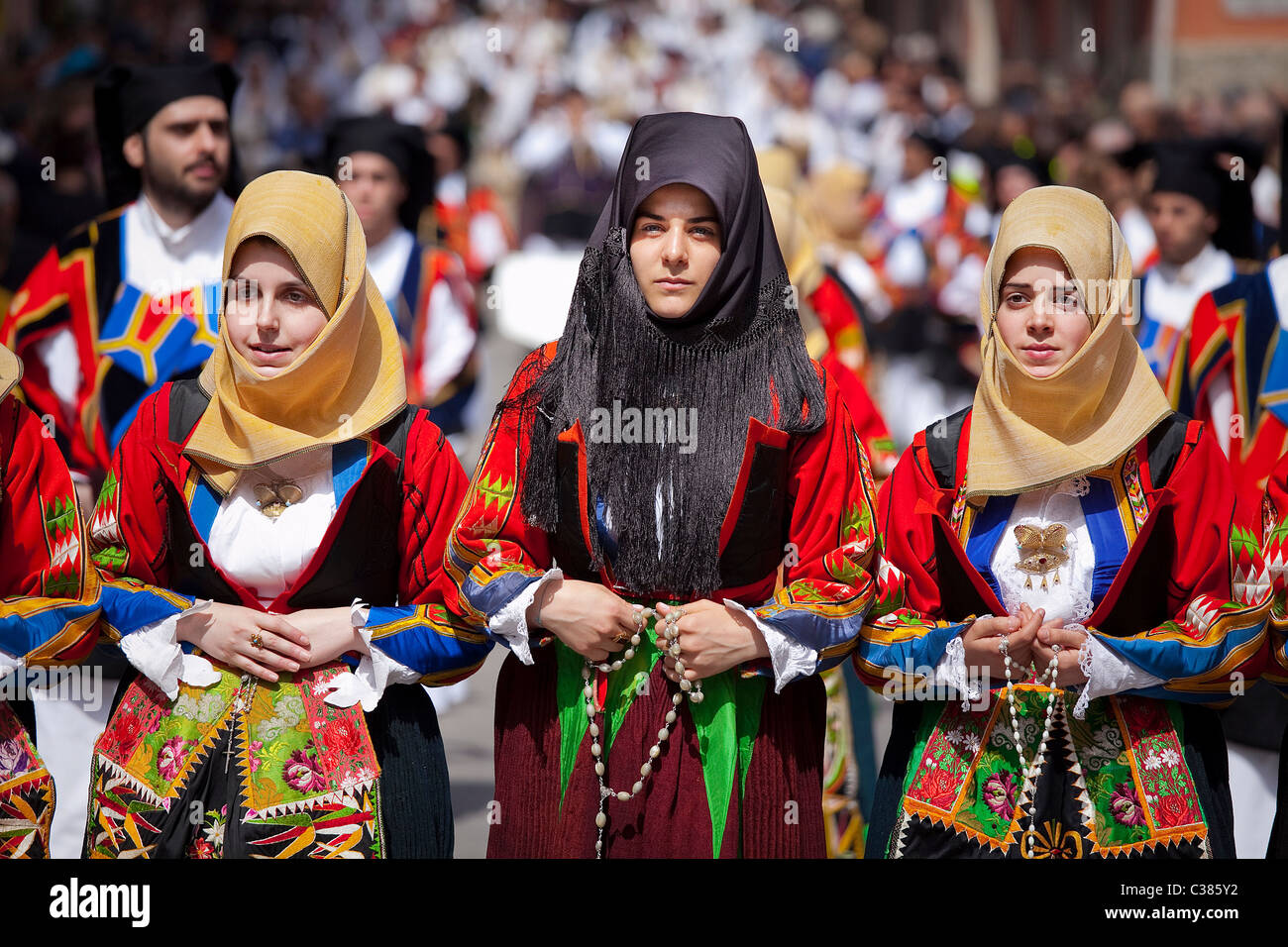 Sardinian people in traditional clothes hi-res stock photography and ...
