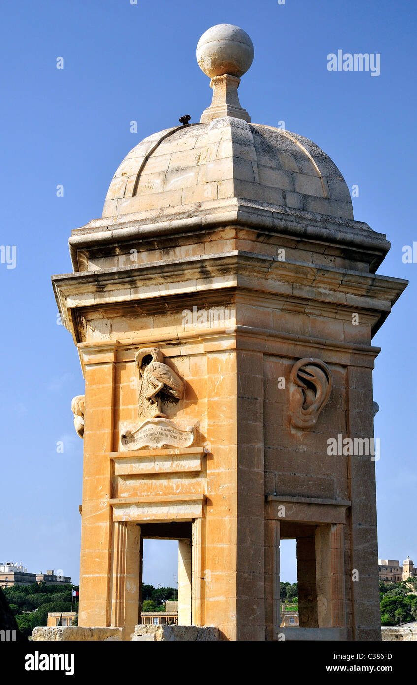 Vedette of Safe haven Gardens, Senglea, Malta, Europe Stock Photo