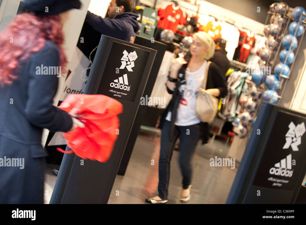 The entrance to an Adidas store in Central London Stock Photo - Alamy